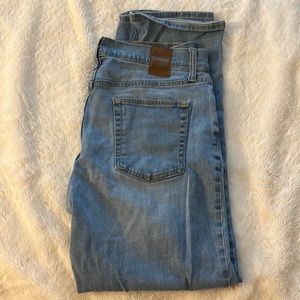 #goodfellow light wash straight cut jeans